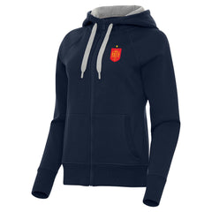 Spain National Team Antigua Women's Takeover Fleece Raglan Full-Zip Hoodie -  Navy