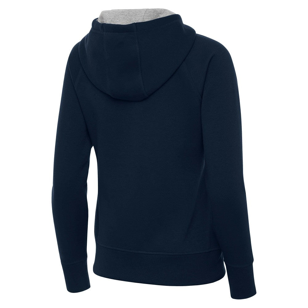 Spain National Team Antigua Women's Takeover Fleece Raglan Full-Zip Hoodie -  Navy