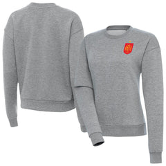 Spain National Team Antigua Women's Takeover Fleece Sweatshirt -  Heather Gray