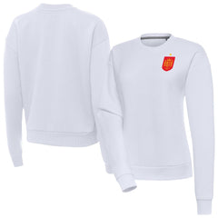 Spain National Team Antigua Women's Takeover Fleece Sweatshirt -  White
