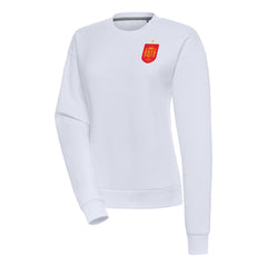 Spain National Team Antigua Women's Takeover Fleece Sweatshirt -  White