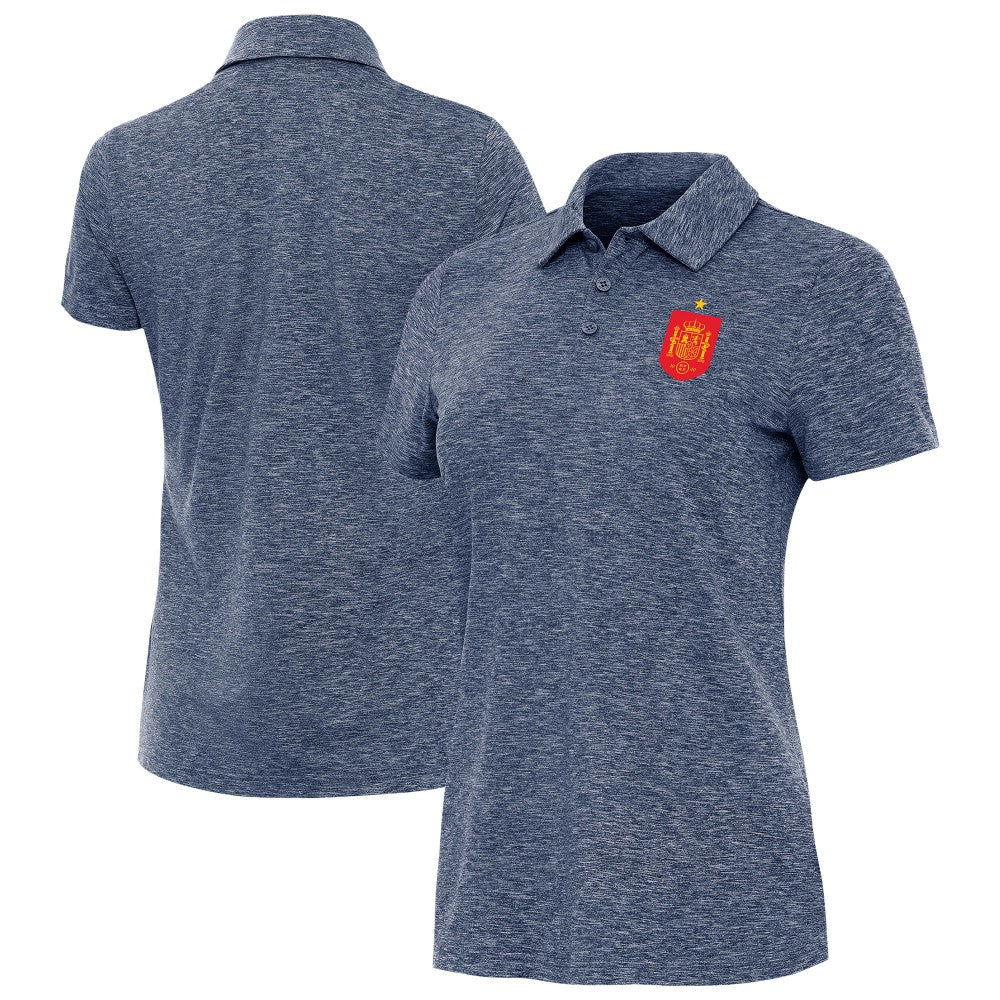 Spain National Team Antigua Women's Triple Shot Polo -  Heather Navy