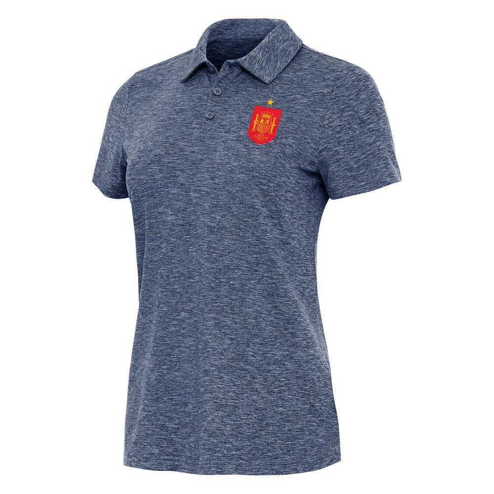 Spain National Team Antigua Women's Triple Shot Polo -  Heather Navy