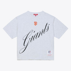 MLB San Francisco Giants Mitchell & Ness Women's Script Cropped Boxy T-Shirt