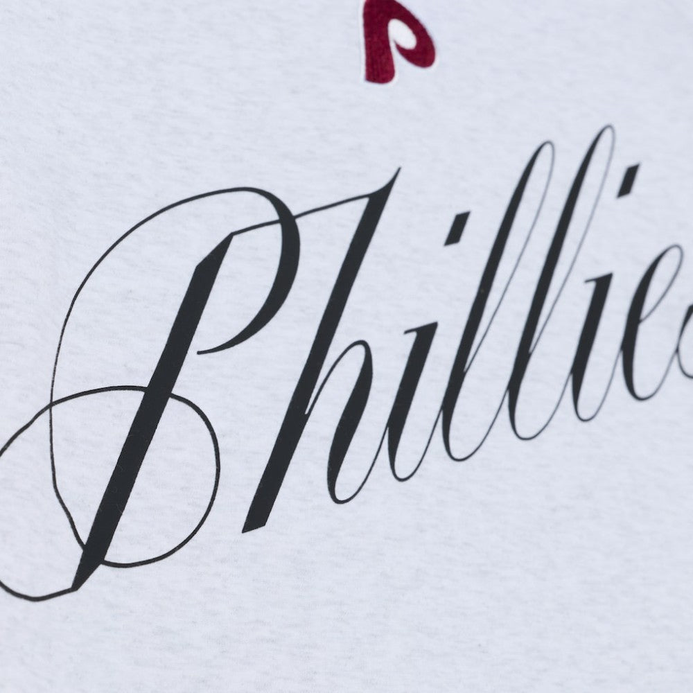 MLB Philadelphia Phillies Mitchell & Ness Women's Script Cropped Boxy T-Shirt