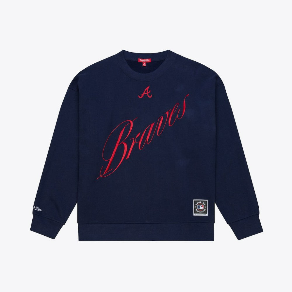 MLB Atlanta Braves Mitchell & Ness Women's Script Sweatshirt