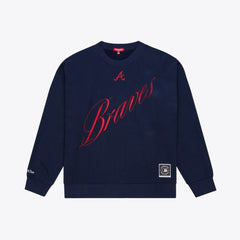 MLB Atlanta Braves Mitchell & Ness Women's Script Sweatshirt