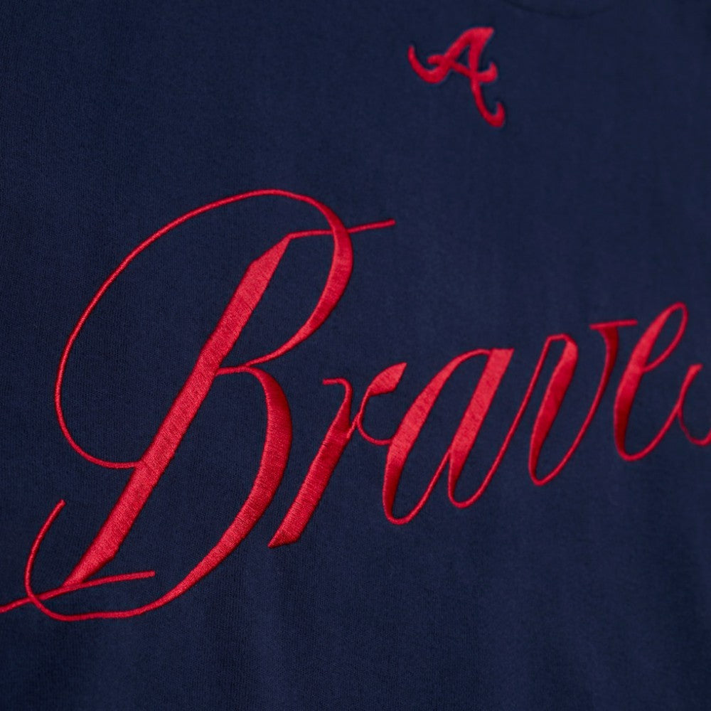 MLB Atlanta Braves Mitchell & Ness Women's Script Sweatshirt