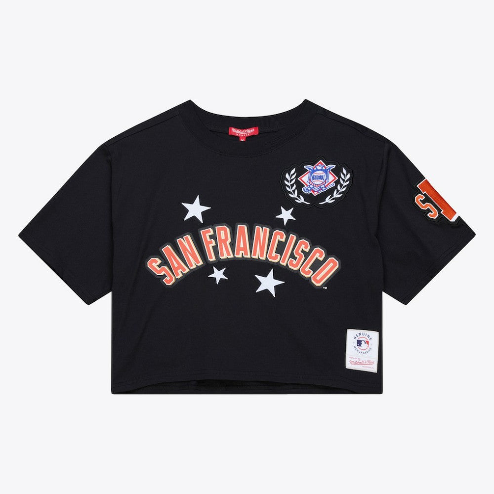 MLB San Francisco Giants Mitchell & Ness Women's Pep Rally Cropped Boxy T-Shirt
