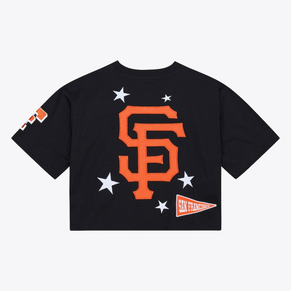 MLB San Francisco Giants Mitchell & Ness Women's Pep Rally Cropped Boxy T-Shirt