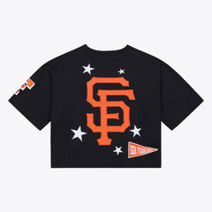 MLB San Francisco Giants Mitchell & Ness Women's Pep Rally Cropped Boxy T-Shirt