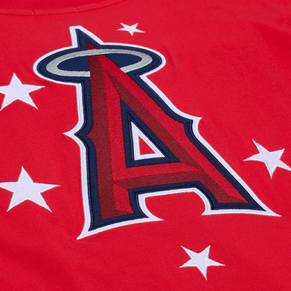 MLB Los Angeles Angels Mitchell & Ness Women's Pep Rally Cropped Boxy T-Shirt