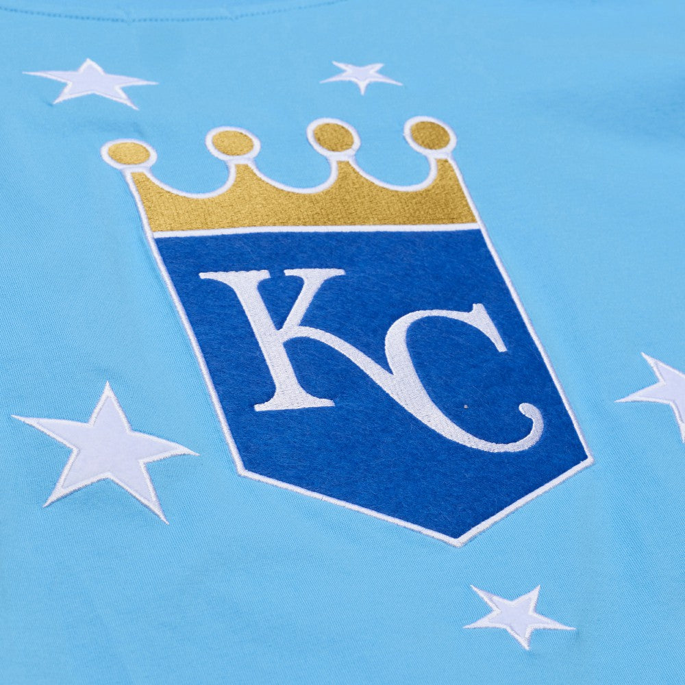 MLB Kansas City Royals Mitchell & Ness Women's Pep Rally Cropped Boxy T-Shirt