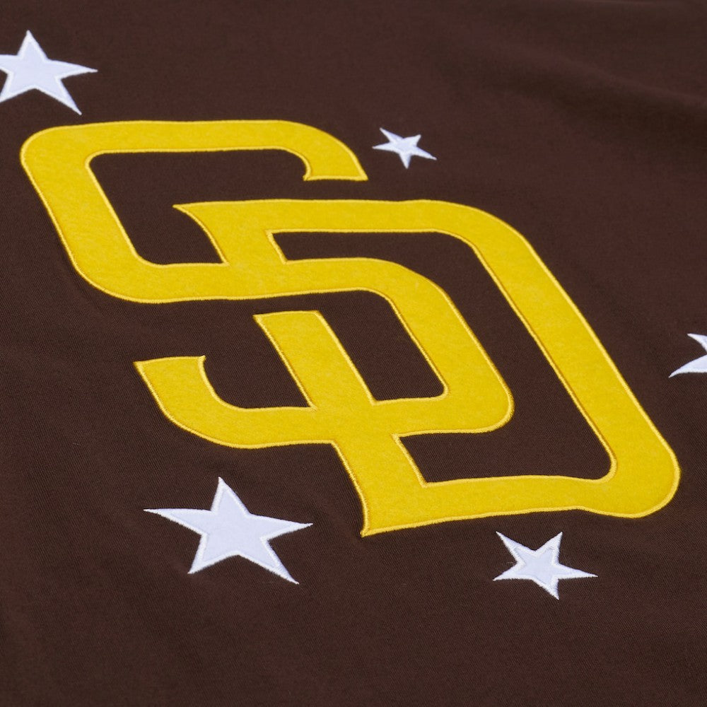 MLB San Diego Padres Mitchell & Ness Women's Pep Rally Cropped Boxy T-Shirt