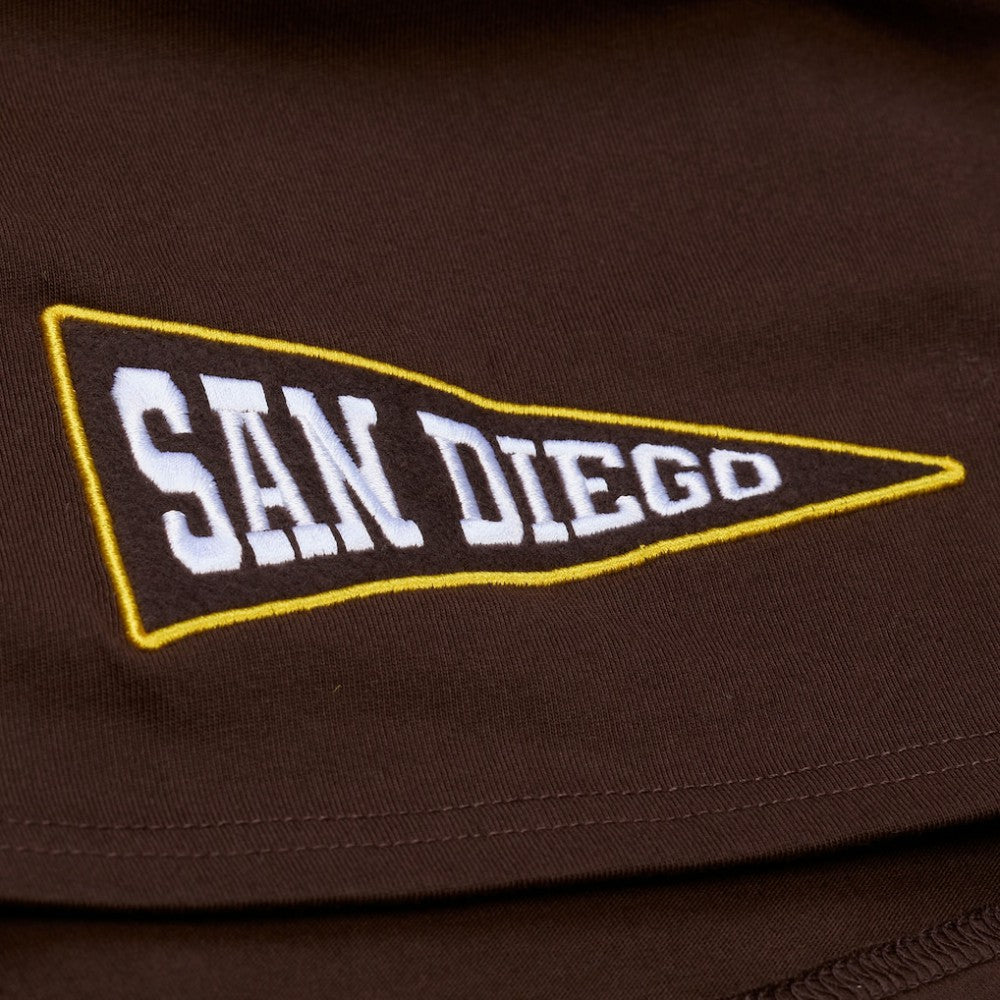 MLB San Diego Padres Mitchell & Ness Women's Pep Rally Cropped Boxy T-Shirt