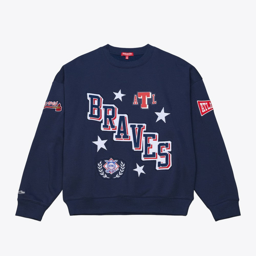 MLB Atlanta Braves Mitchell & Ness Women's Pep Rally Sweatshirt