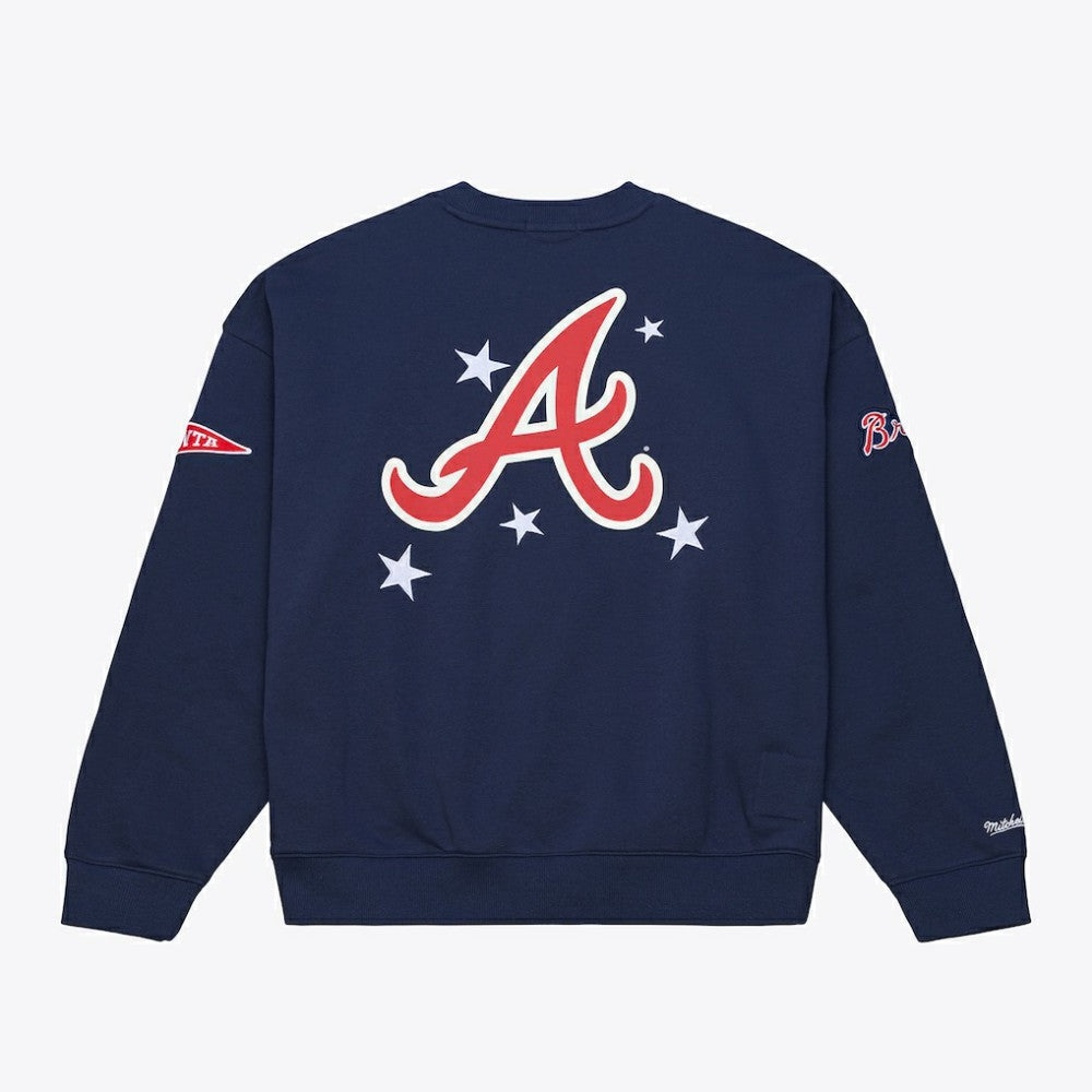 MLB Atlanta Braves Mitchell & Ness Women's Pep Rally Sweatshirt