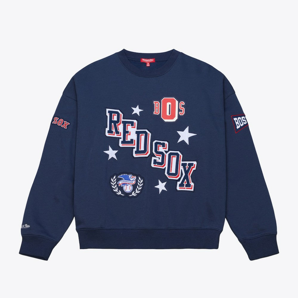 MLB Boston Red Sox Mitchell & Ness Women's Pep Rally Sweatshirt