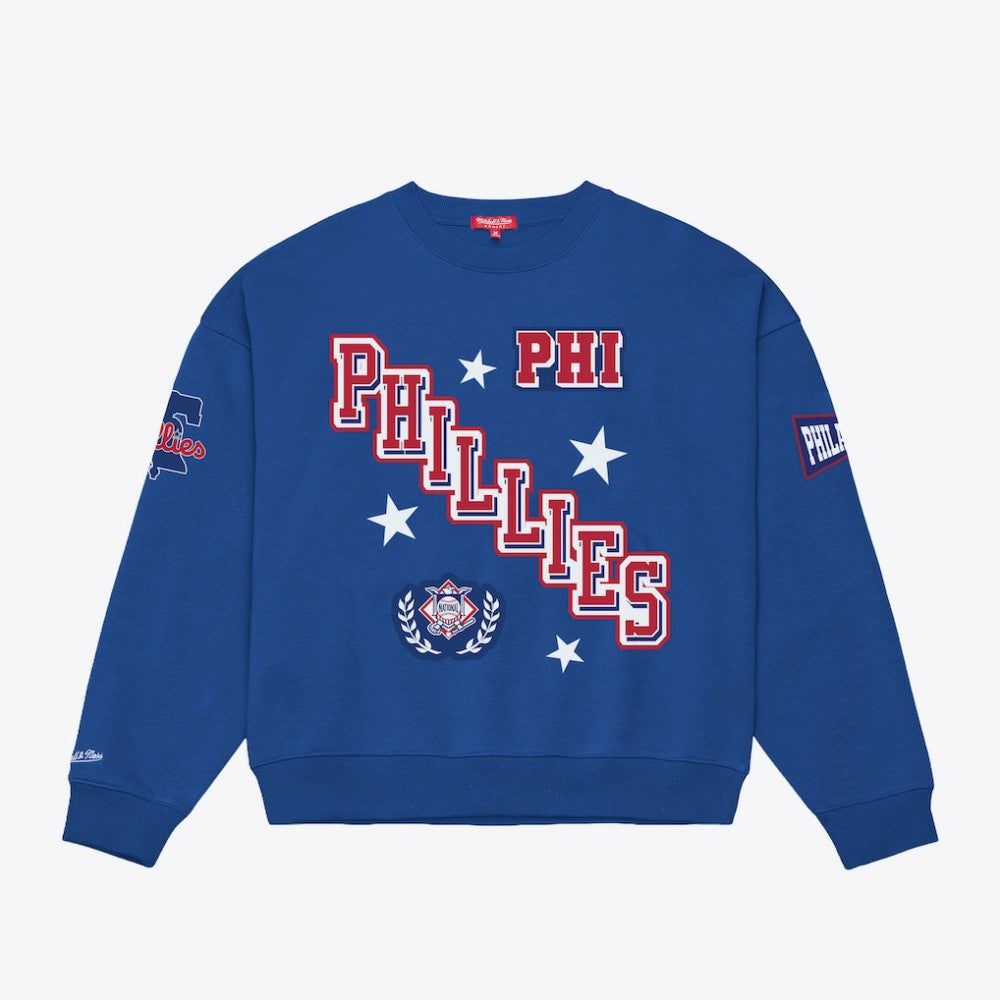 MLB Philadelphia Phillies Mitchell & Ness Women's Pep Rally Sweatshirt