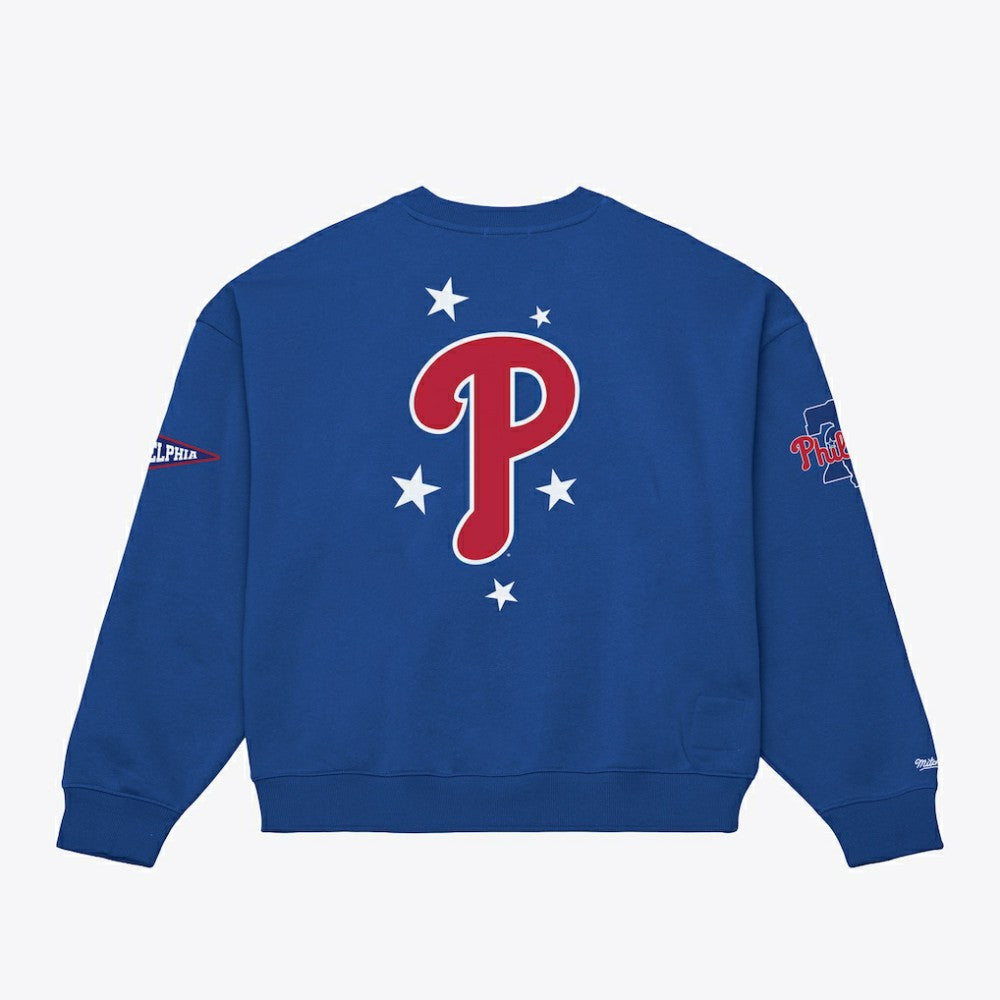 MLB Philadelphia Phillies Mitchell & Ness Women's Pep Rally Sweatshirt