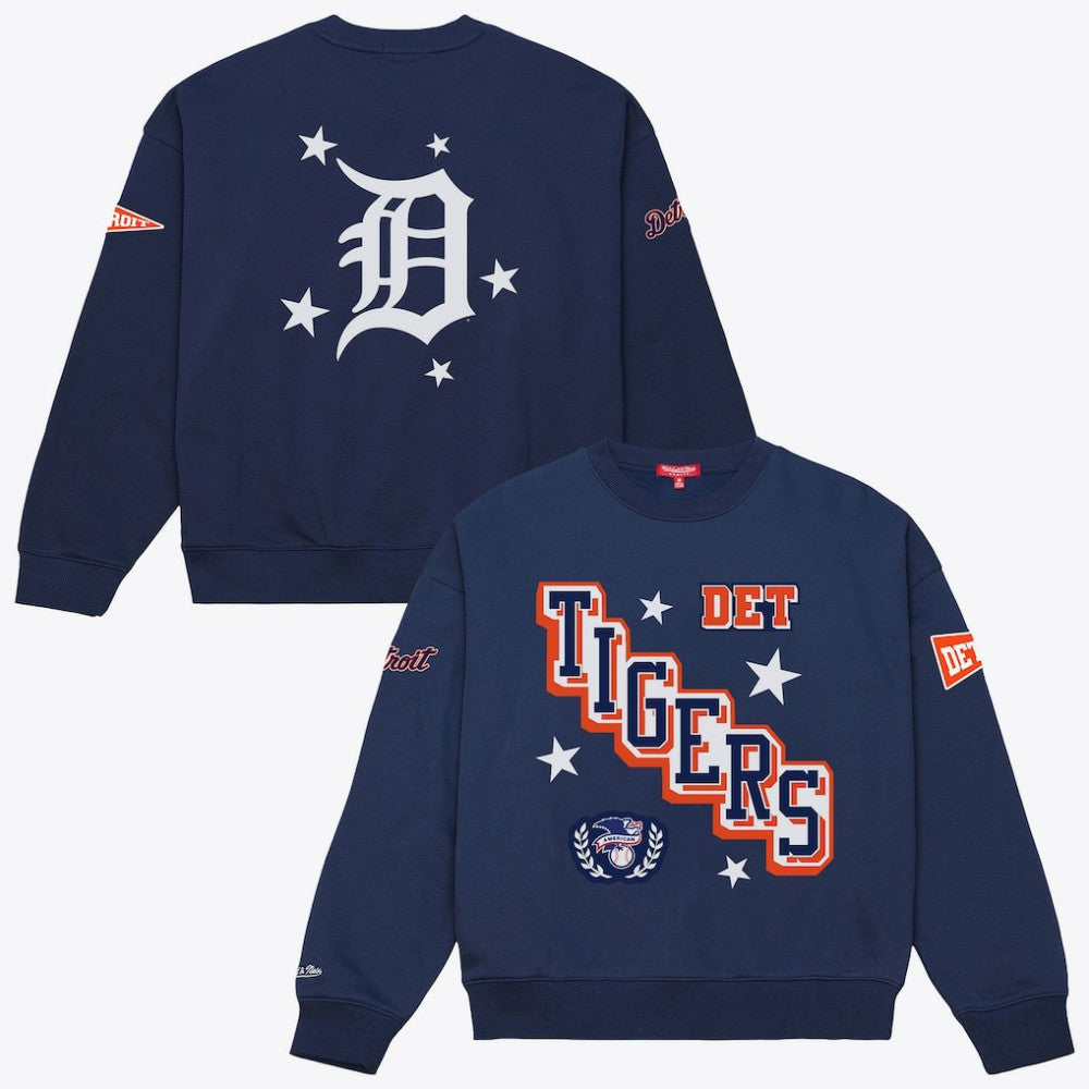 MLB Detroit Tigers Mitchell & Ness Women's Pep Rally Sweatshirt