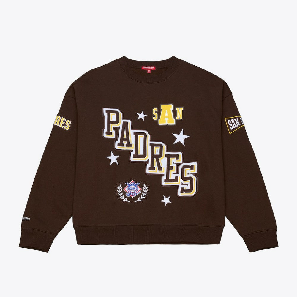 MLB San Diego Padres Mitchell & Ness Women's Pep Rally Sweatshirt