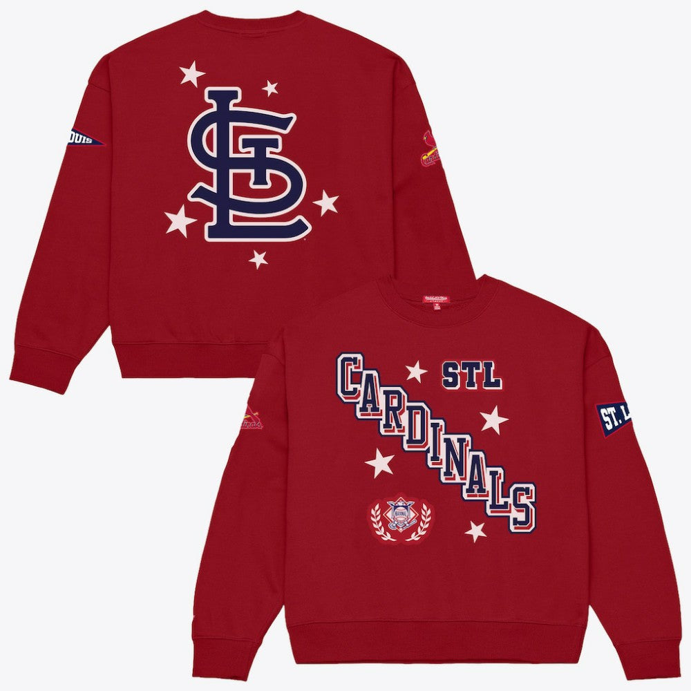 MLB St. Louis Cardinals Mitchell & Ness Women's Pep Rally Sweatshirt