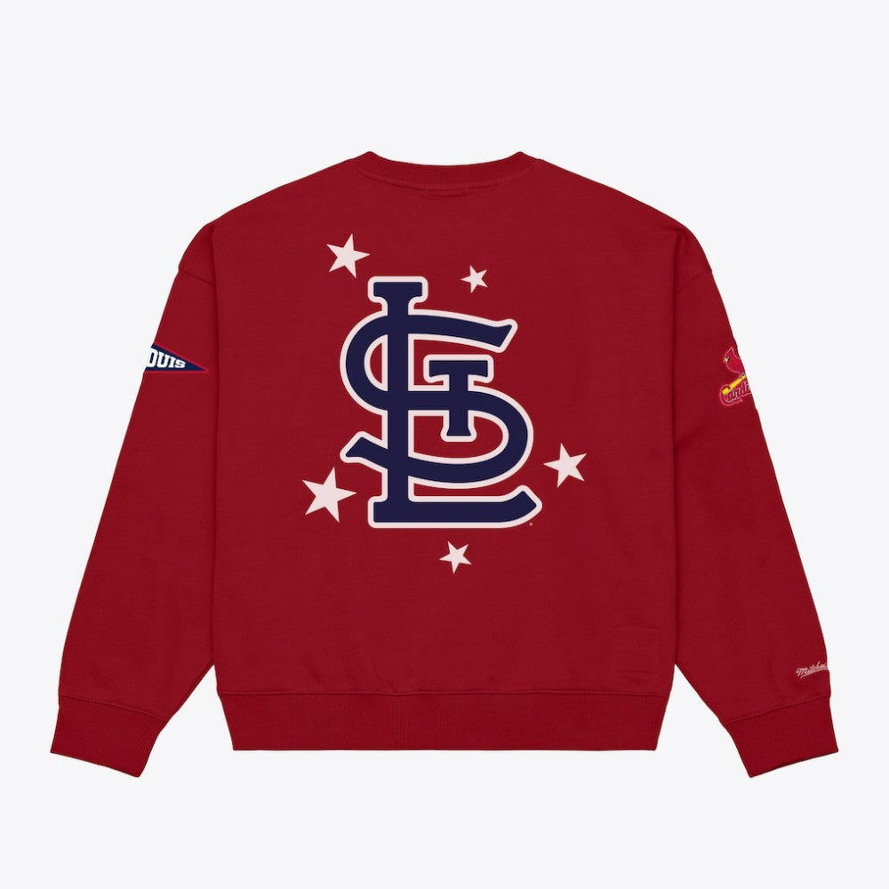 MLB St. Louis Cardinals Mitchell & Ness Women's Pep Rally Sweatshirt