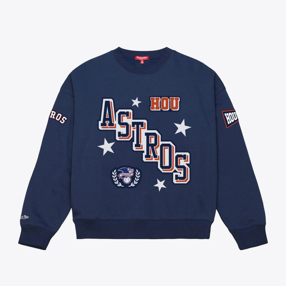 MLB Houston Astros Mitchell & Ness Women's Pep Rally Sweatshirt