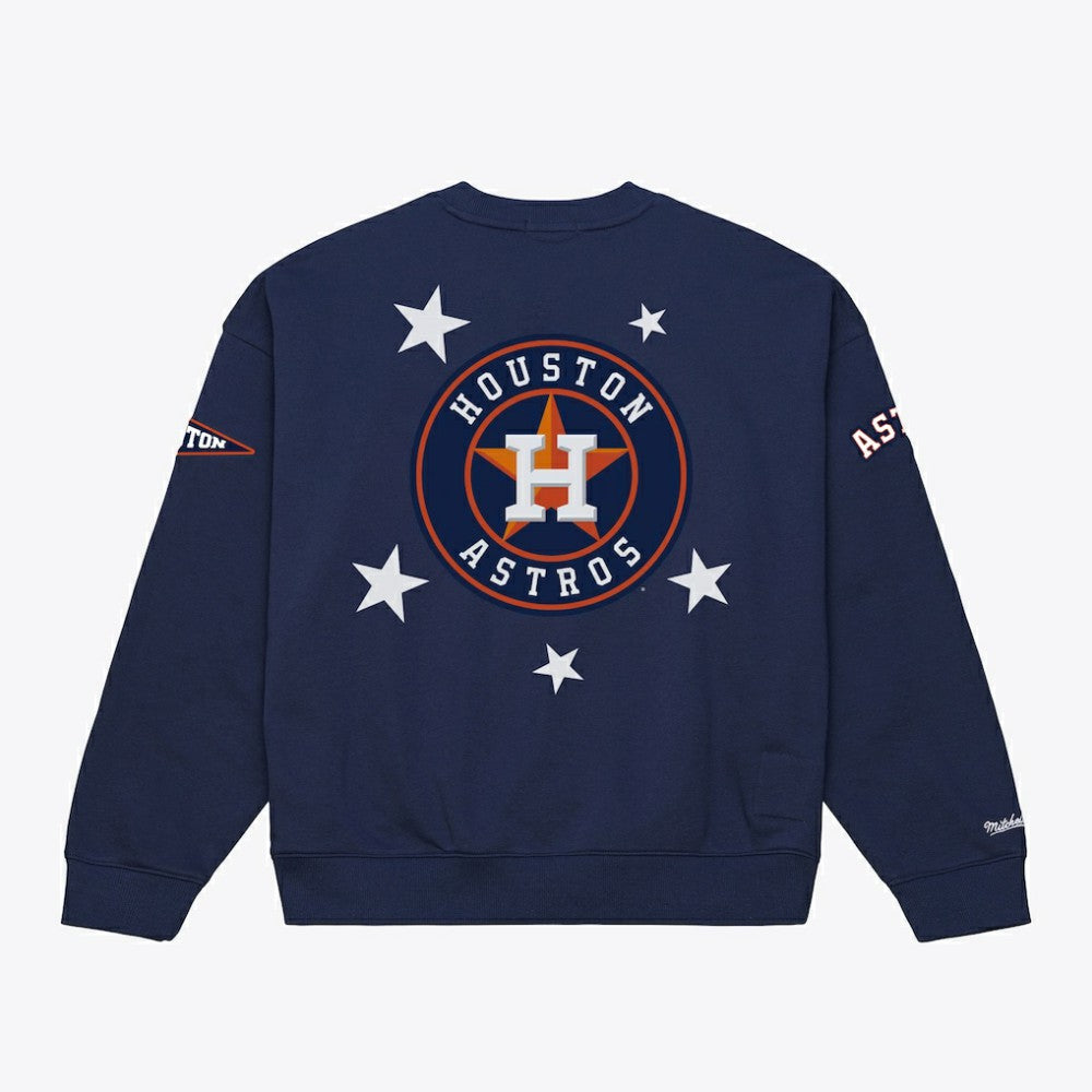 MLB Houston Astros Mitchell & Ness Women's Pep Rally Sweatshirt