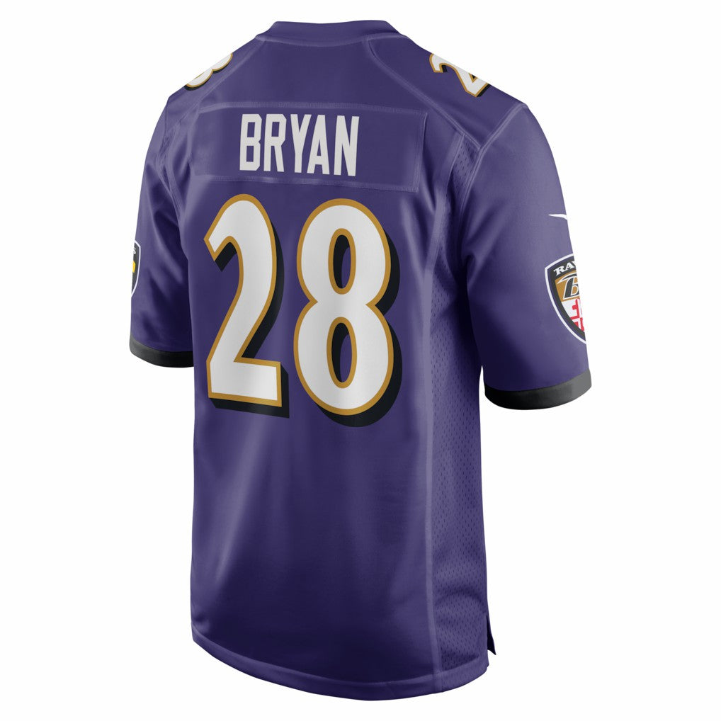 Taven Bryan  Team Game Jersey - Baltimore Ravens