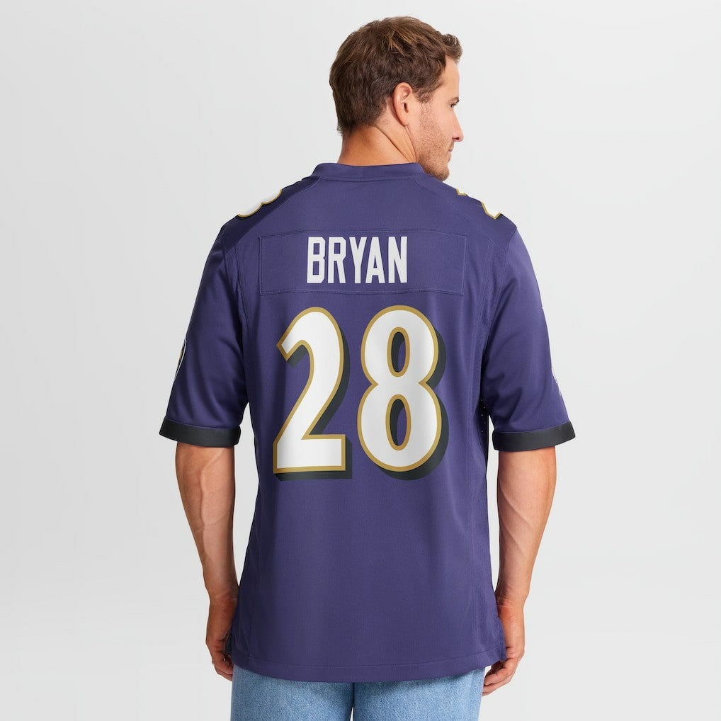 Taven Bryan  Team Game Jersey - Baltimore Ravens