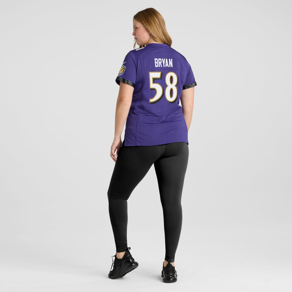 Taven Bryan  Women's Team Game Jersey - Baltimore Ravens