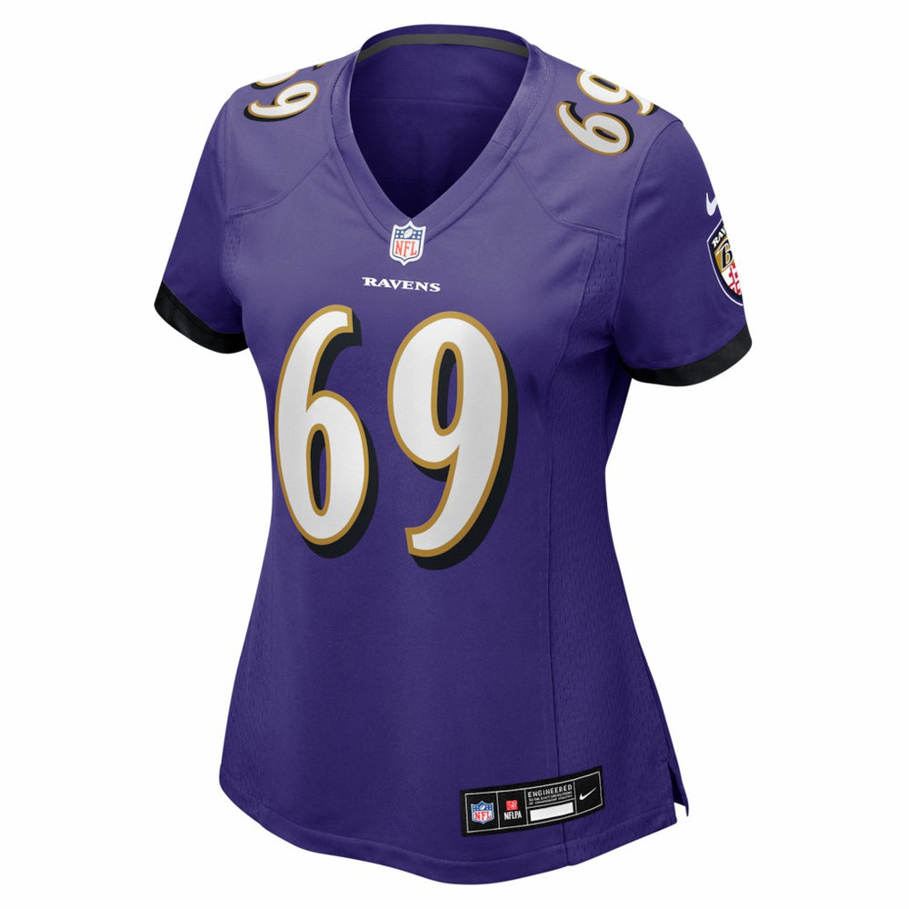 Josh Tupou  Women's Team Game Jersey - Baltimore Ravens