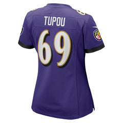 Josh Tupou  Women's Team Game Jersey - Baltimore Ravens