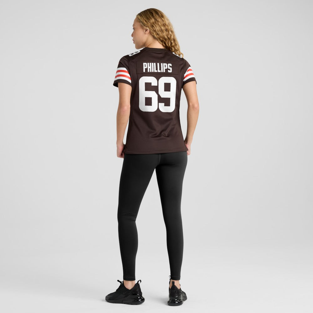 Tyre Phillips  Women's Team Game Jersey - Cleveland Browns