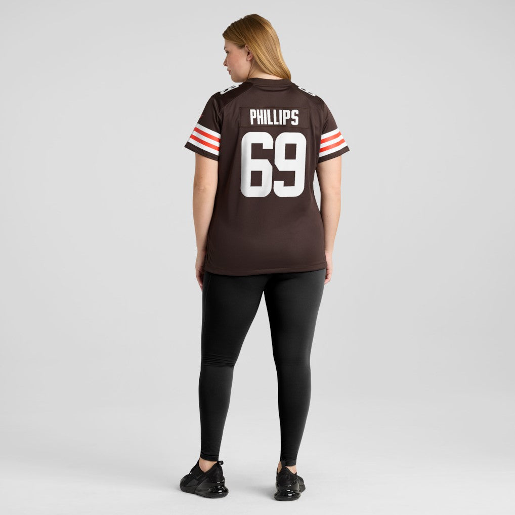 Tyre Phillips  Women's Team Game Jersey - Cleveland Browns