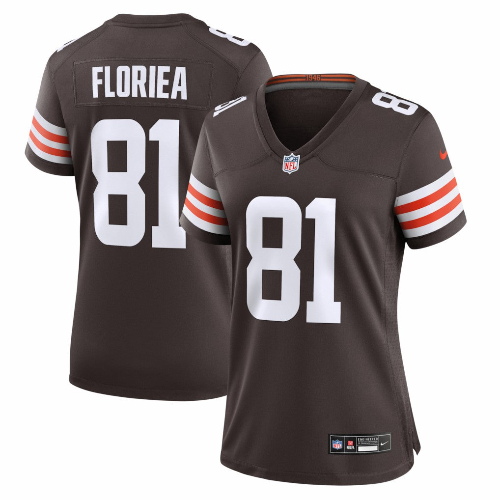 Luke Floriea  Women's Team Game Jersey - Cleveland Browns