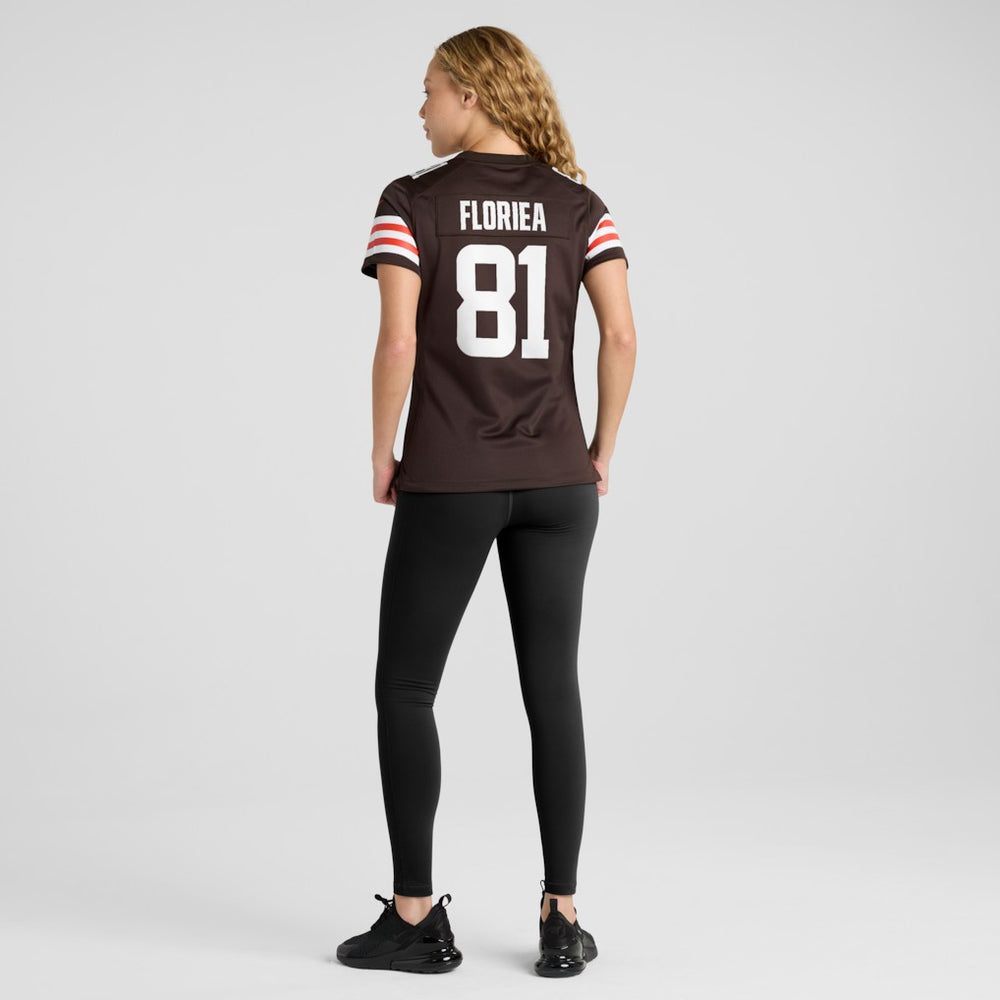 Luke Floriea  Women's Team Game Jersey - Cleveland Browns