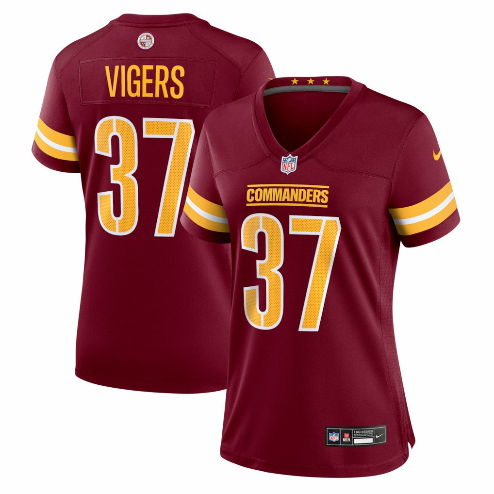 Car'lin Vigers  Women's Team Game Jersey - Washington Commanders