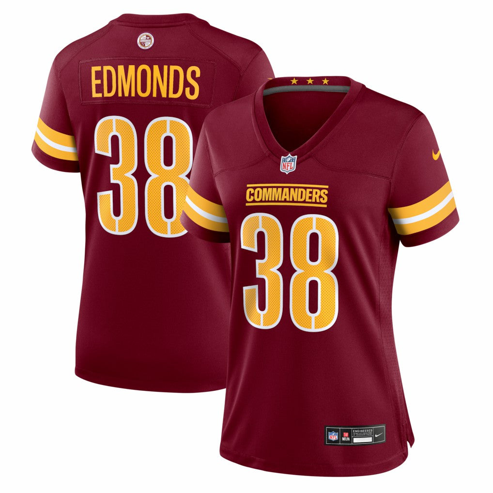 Chase Edmonds  Women's Team Game Jersey - Washington Commanders