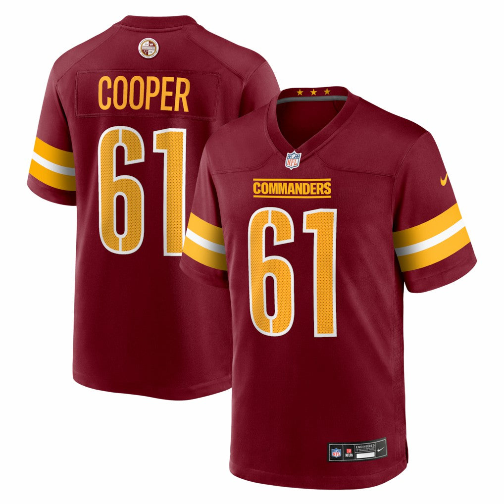 Tyler Cooper  Team Game Jersey - Washington Commanders