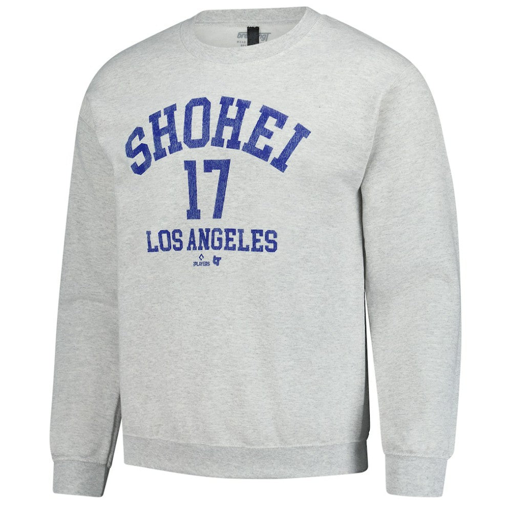 MLB Shohei Ohtani MLBPA BreakingT Unisex Player Name & Number Sweatshirt