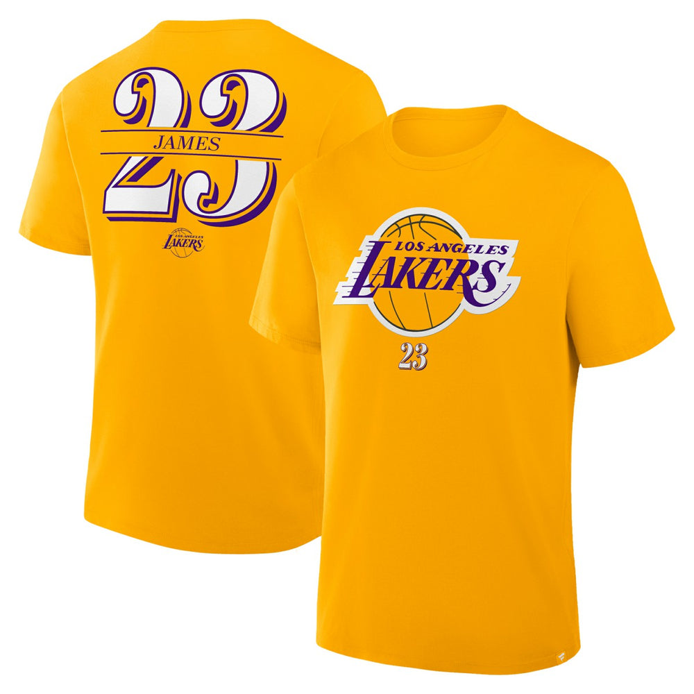 NBA LeBron James Los Angeles Lakers In The Paint Name & Number T-Shirt