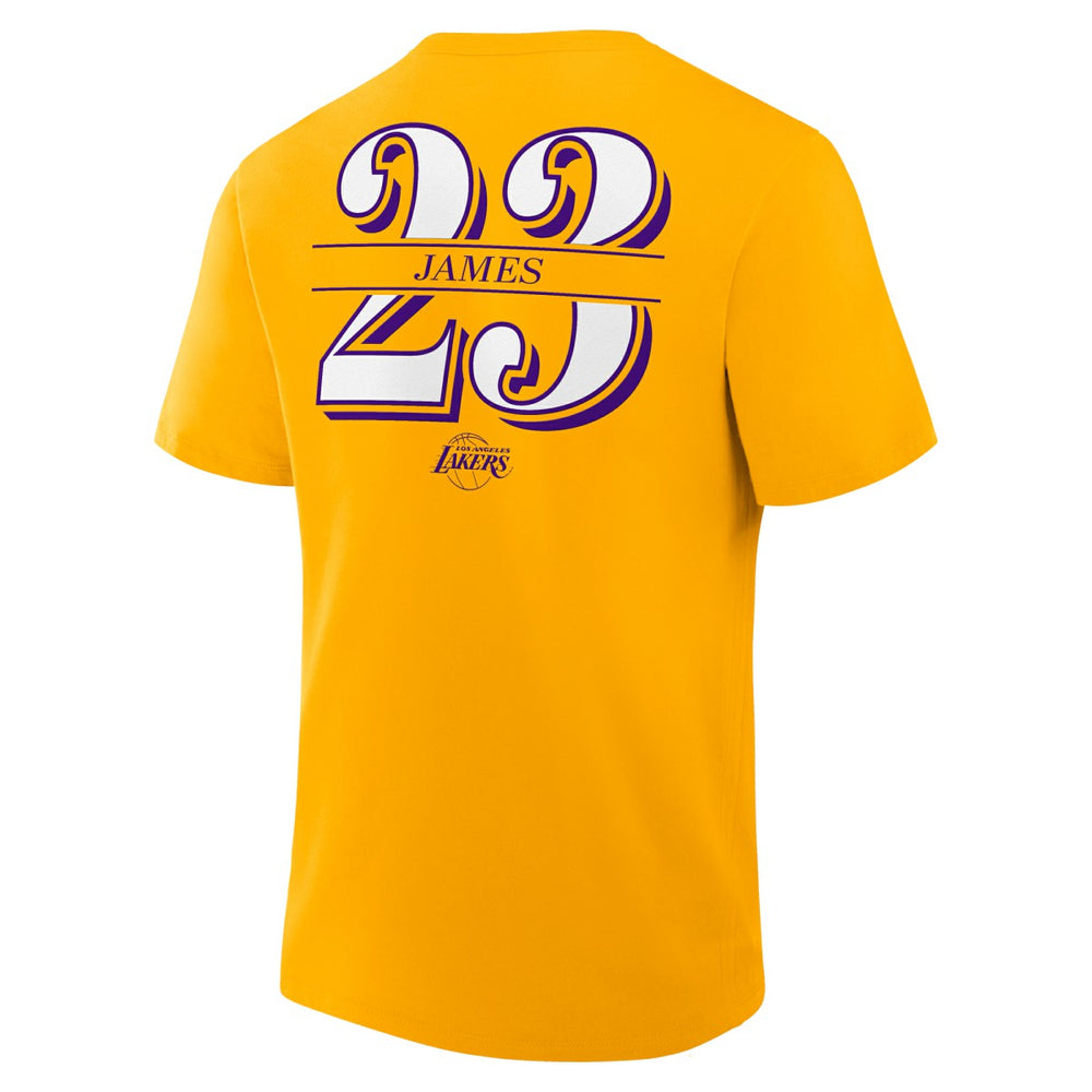 NBA LeBron James Los Angeles Lakers In The Paint Name & Number T-Shirt