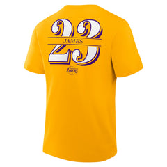 NBA LeBron James Los Angeles Lakers In The Paint Name & Number T-Shirt