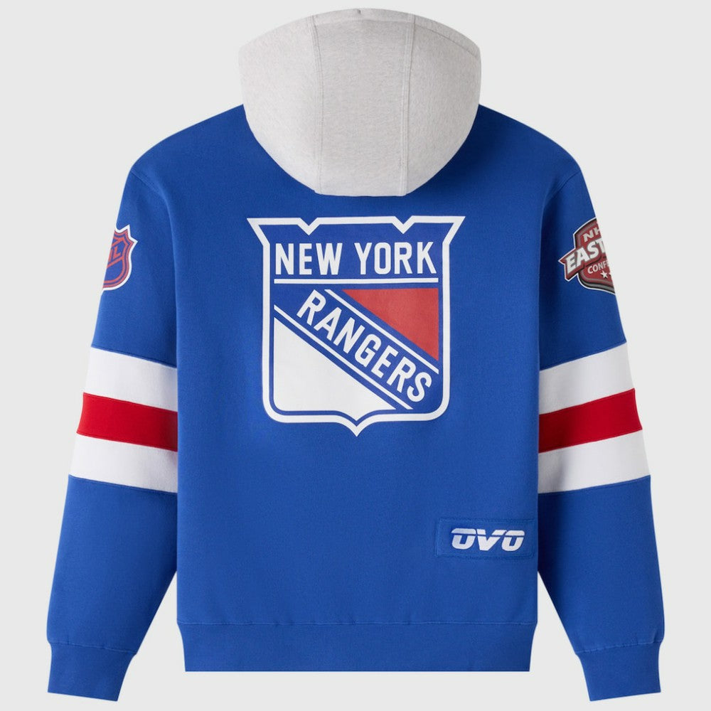 NHL Blue New York Rangers OVO x NHL Fleece Hoodie