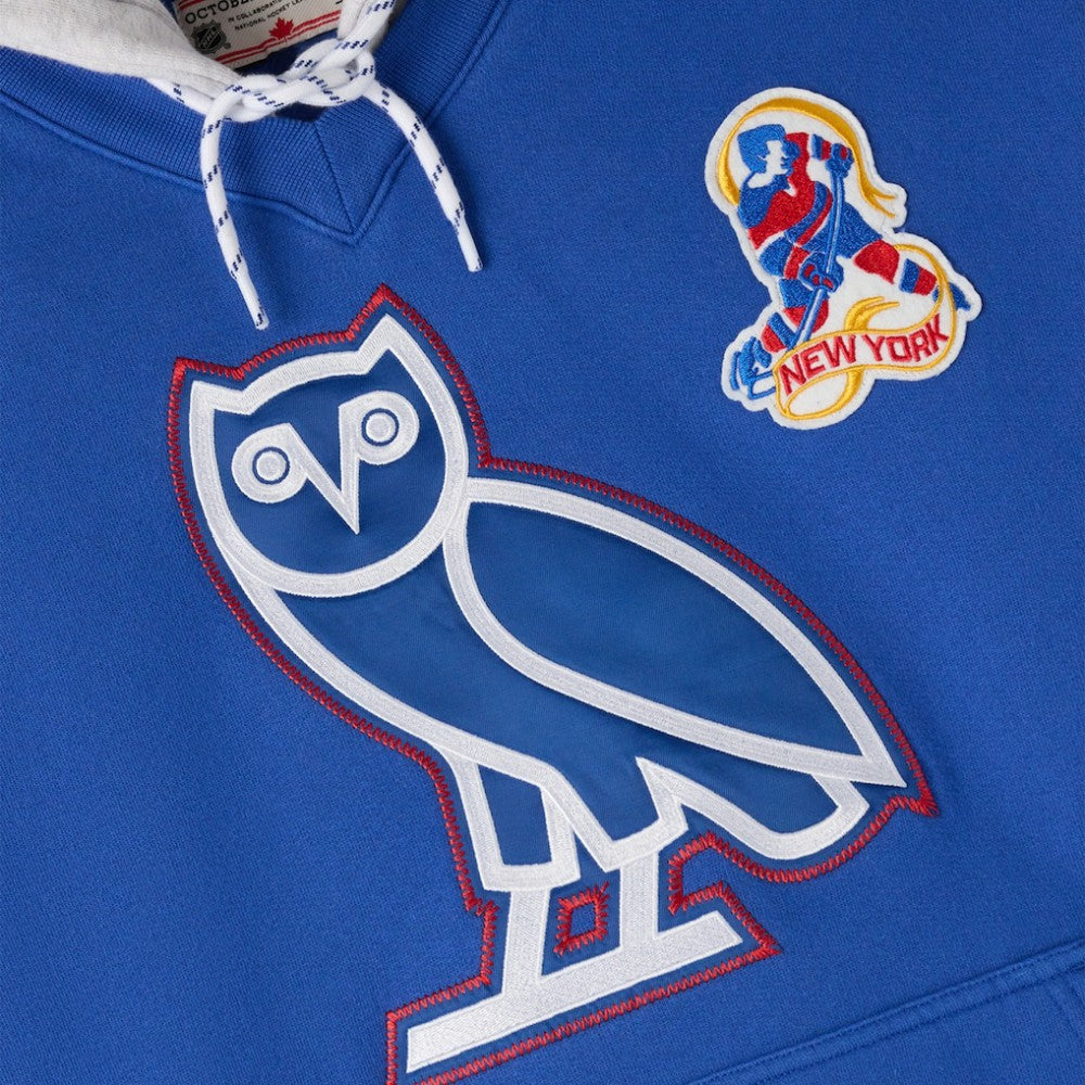 NHL Blue New York Rangers OVO x NHL Fleece Hoodie