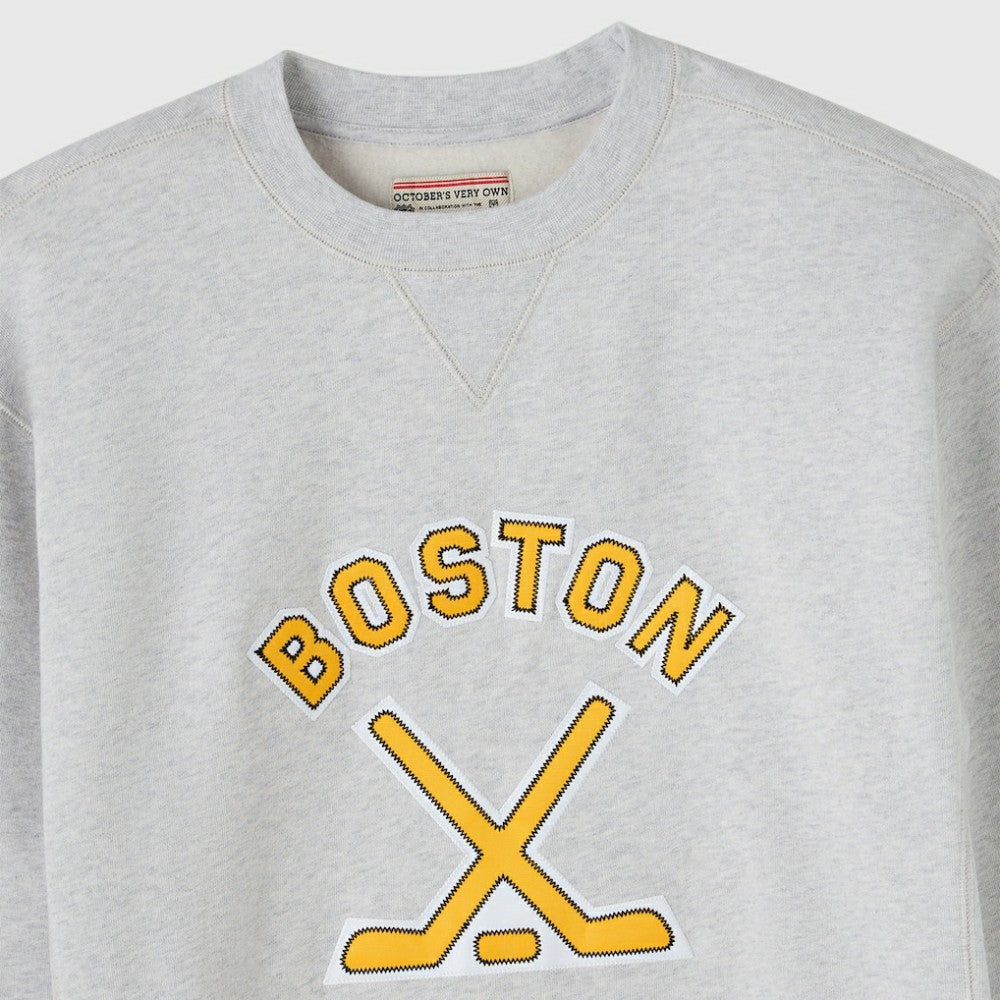NHL Heather Gray Boston Bruins OVO x NHL Fleece Sweatshirt