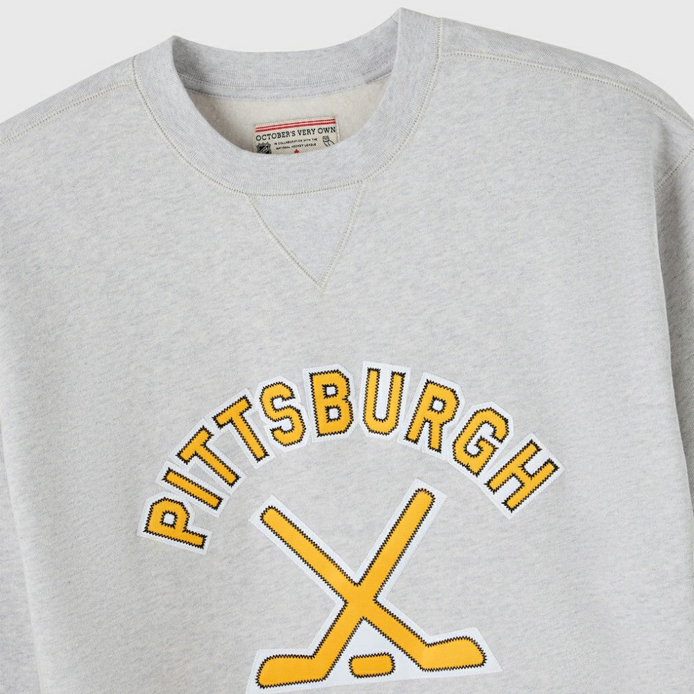 NHL Heather Gray Pittsburgh Penguins OVO x NHL Fleece Sweatshirt